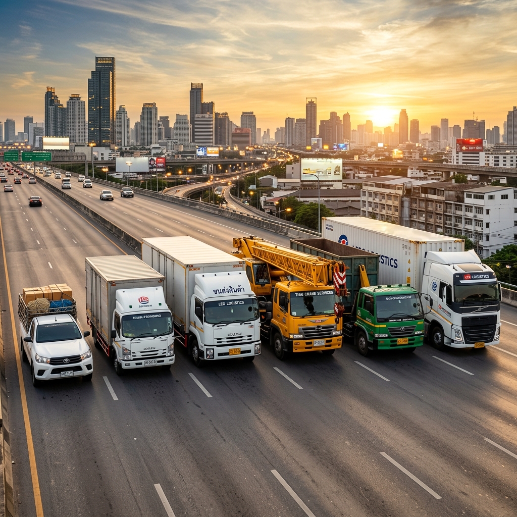 Fleet of trucks
